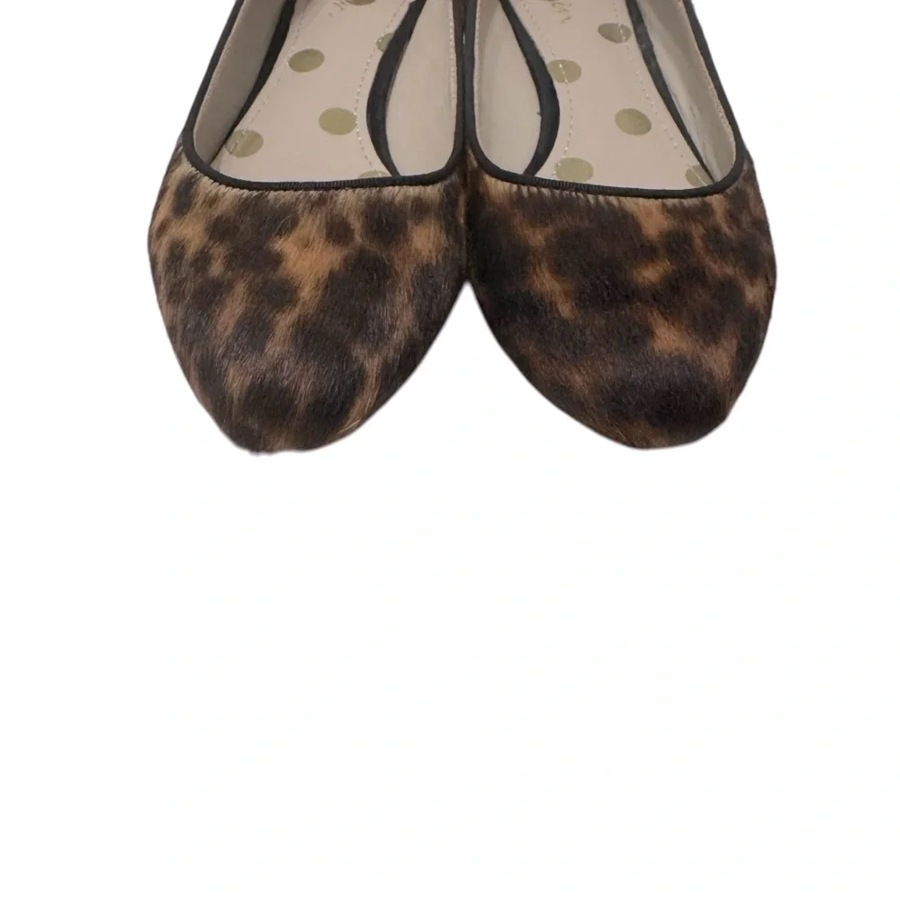 Boden Calf Hair Leopard‎ Print Almond Toe Flats Loafer Sz 6